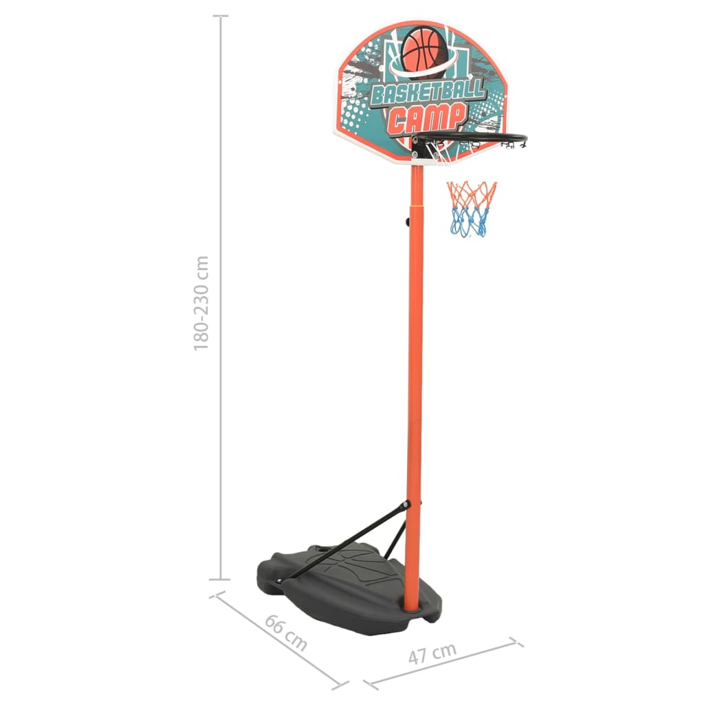 vidaXL hordozható állítható kosárlabdajáték-szett 180-230 cm