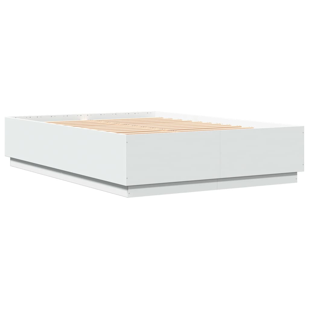 vidaXL fehér szerelt fa ágykeret 140 x 200 cm