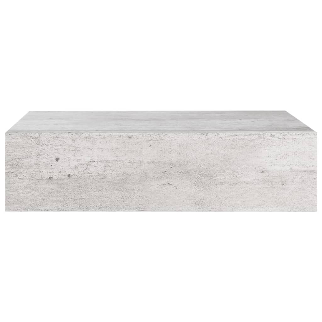 vidaXL betonszürke MDF falra szerelhető fiókos polc 40 x 23,5 x 10 cm