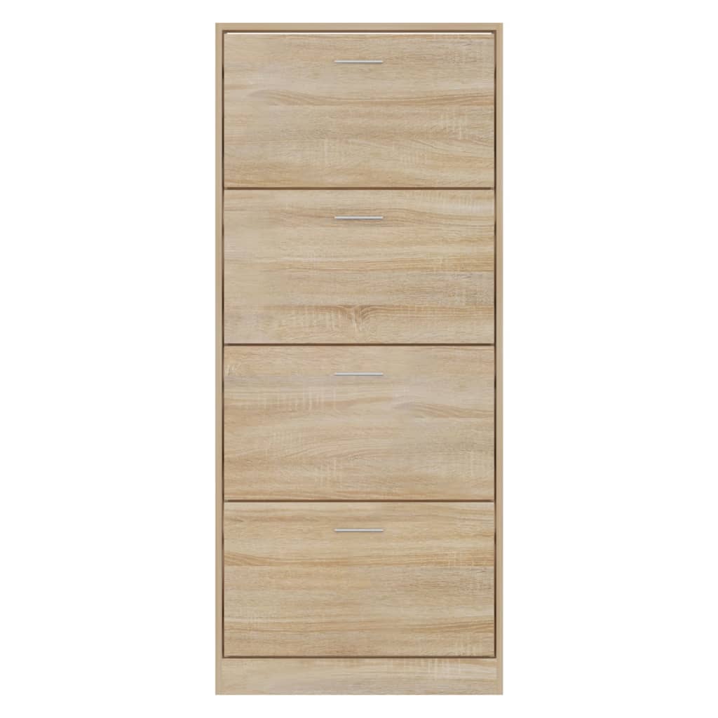 vidaXL sonoma-tölgy színű szerelt fa cipőszekrény 63x24x147 cm