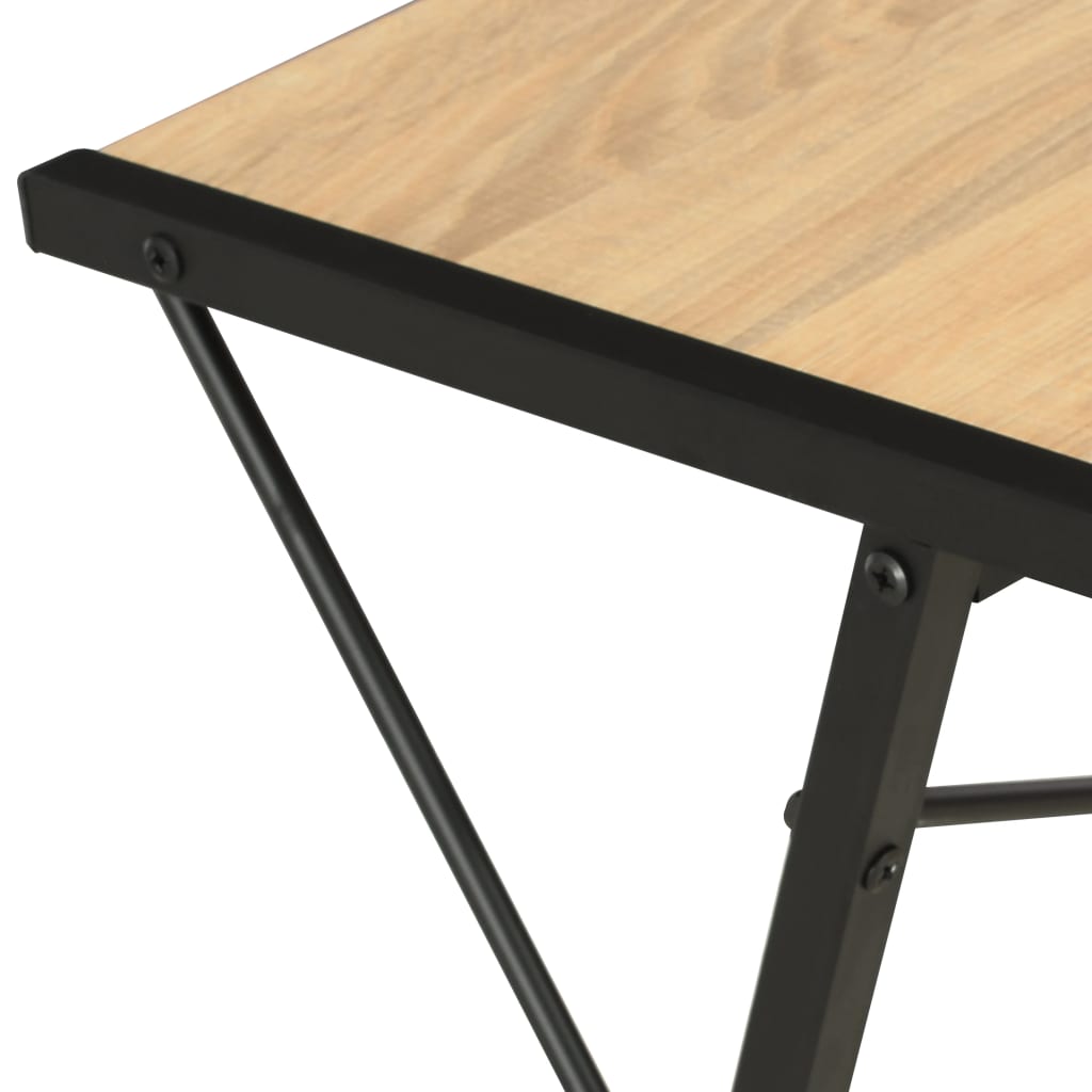 vidaXL fekete és tölgyszínű íróasztal polccal 116 x 50 x 93 cm