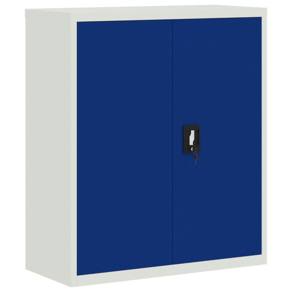 vidaXL világosszürke-kék acél irattartó szekrény 90x40x105 cm