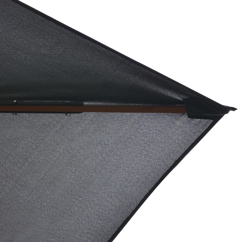 vidaXL antracitszürke kültéri napernyő farúddal, 200 x 300 cm