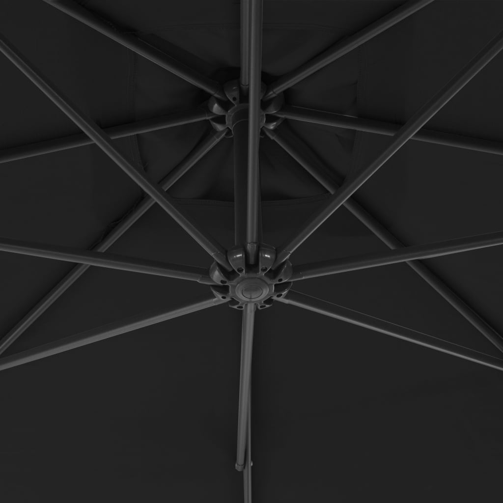 vidaXL fekete konzolos napernyő acélrúddal 300 cm