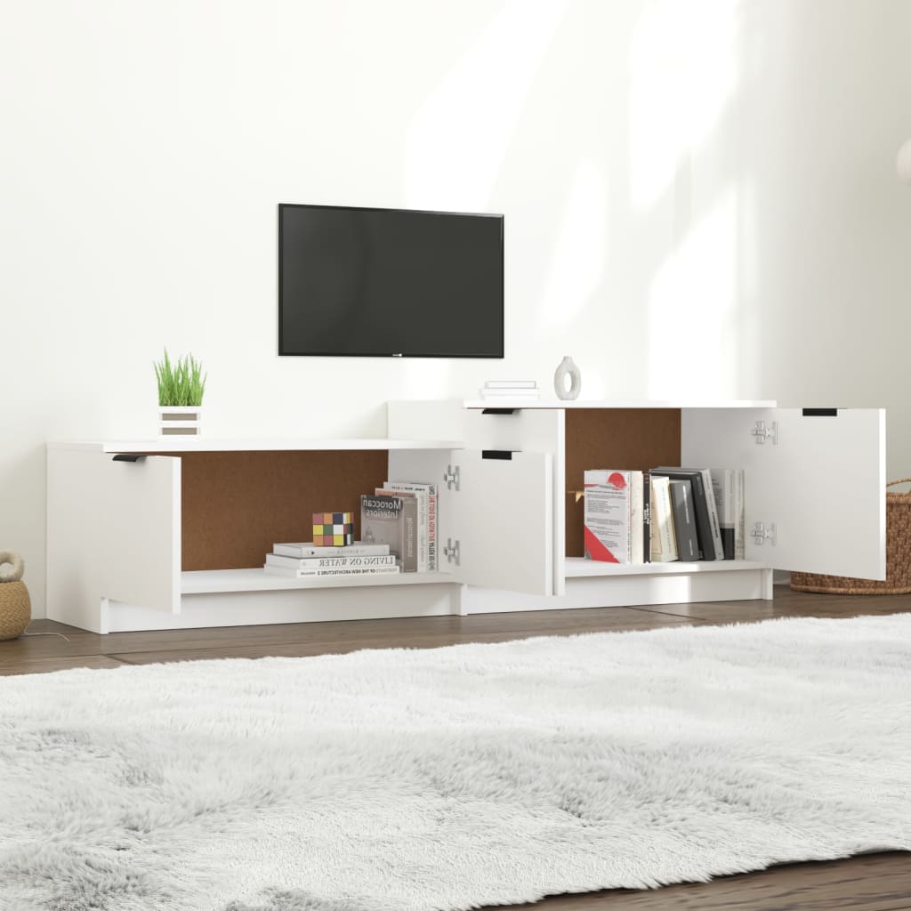 vidaXL fehér szerelt fa TV-szekrény 158,5 x 36 x 45 cm