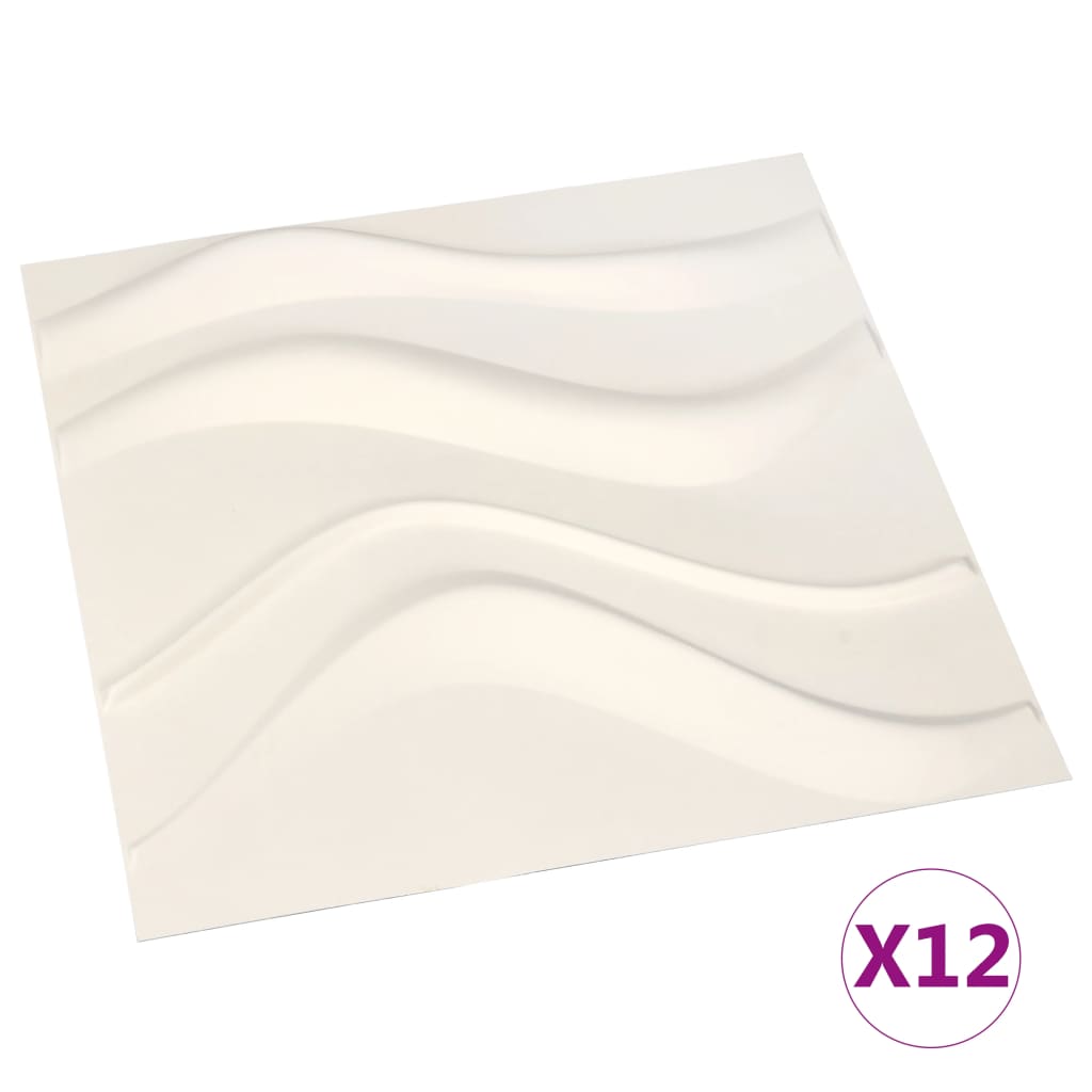 vidaXL 12 darab 3D fali panel 0,5 x 0,5 m 3 m²