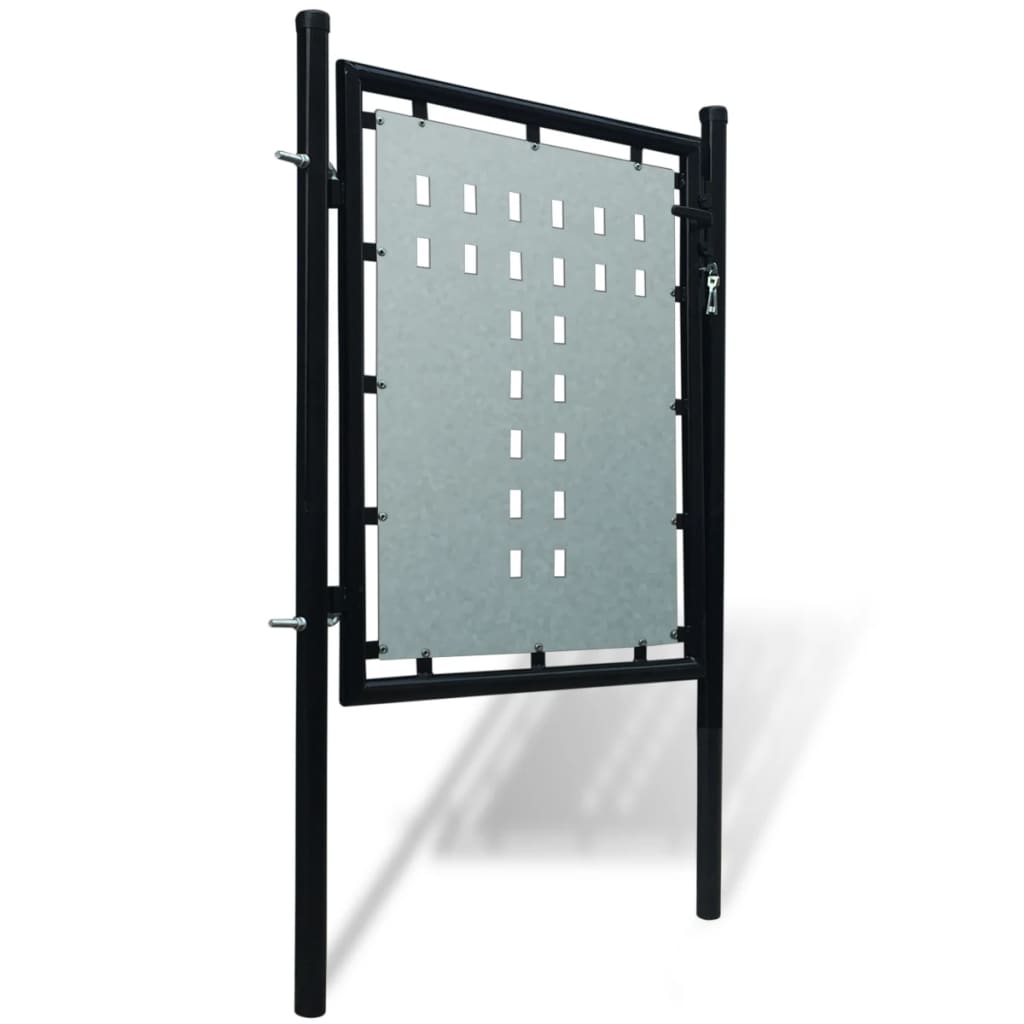 vidaXL fekete kerítés kapu 100 x 150 cm