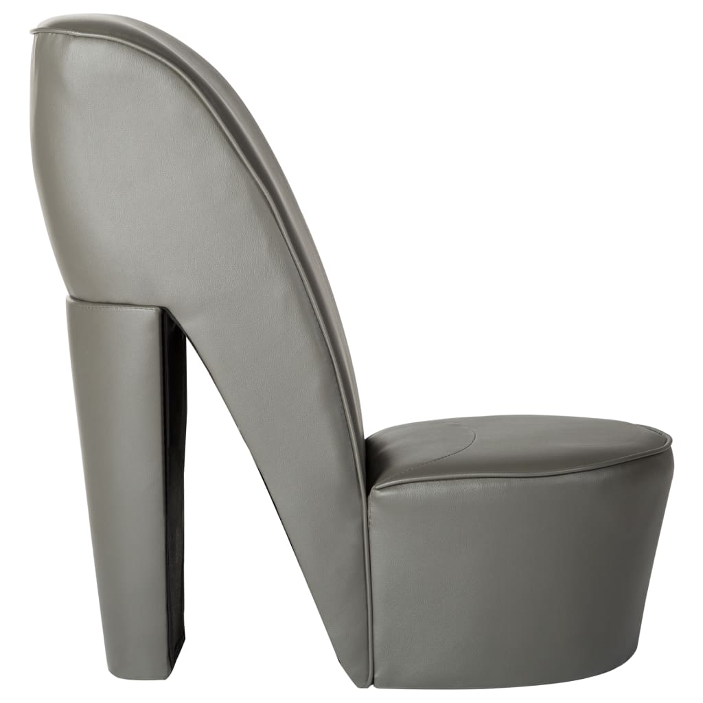 vidaXL szürke magas sarkú cipő formájú műbőr szék