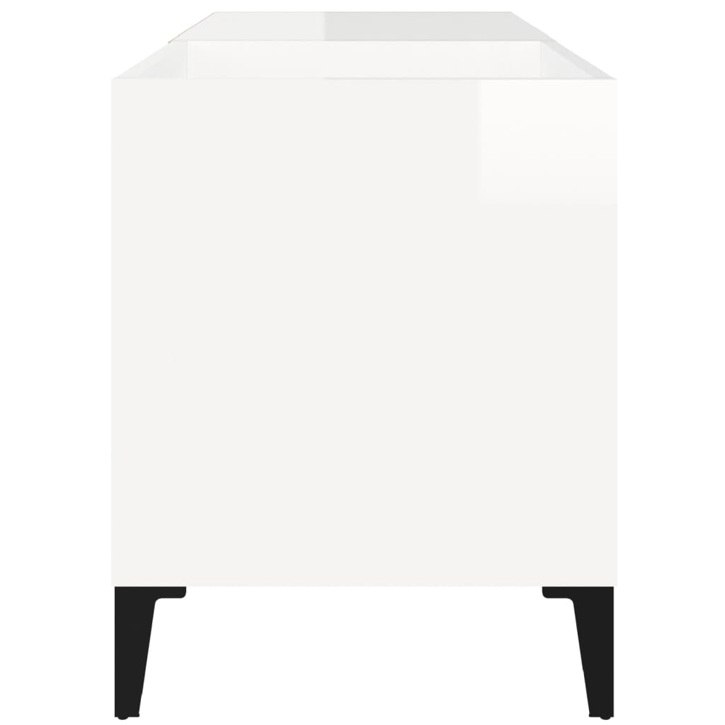 vidaXL magasfényű fehér szerelt fa hanglemezszekrény 84,5x38x48 cm