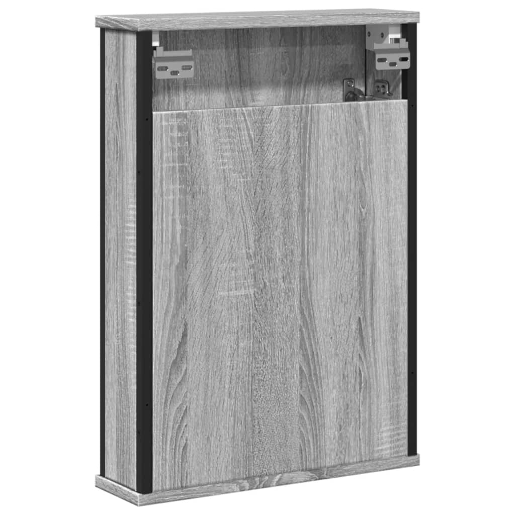 vidaXL szürke sonoma szerelt fa tükrös szekrény 42x12x60 cm
