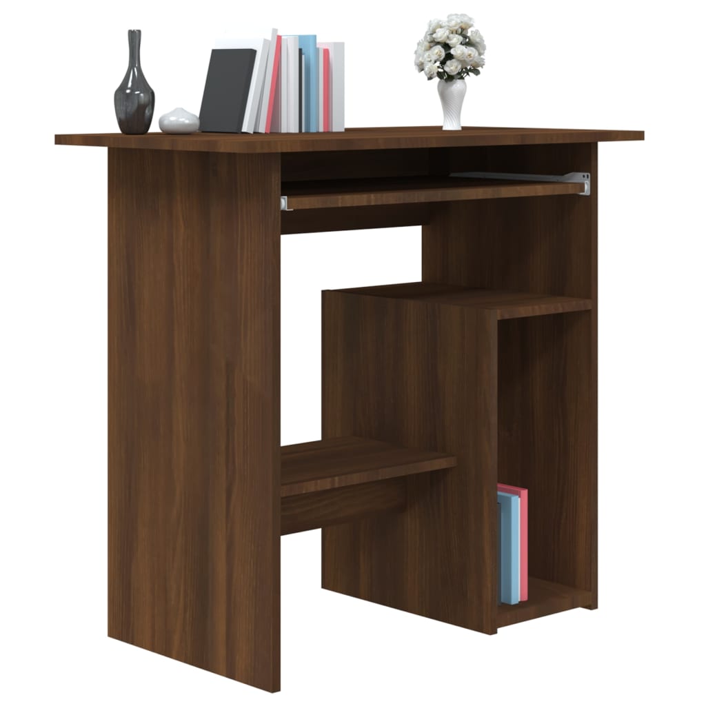 vidaXL barna tölgy színű szerelt fa íróasztal 80 x 45 x 74 cm