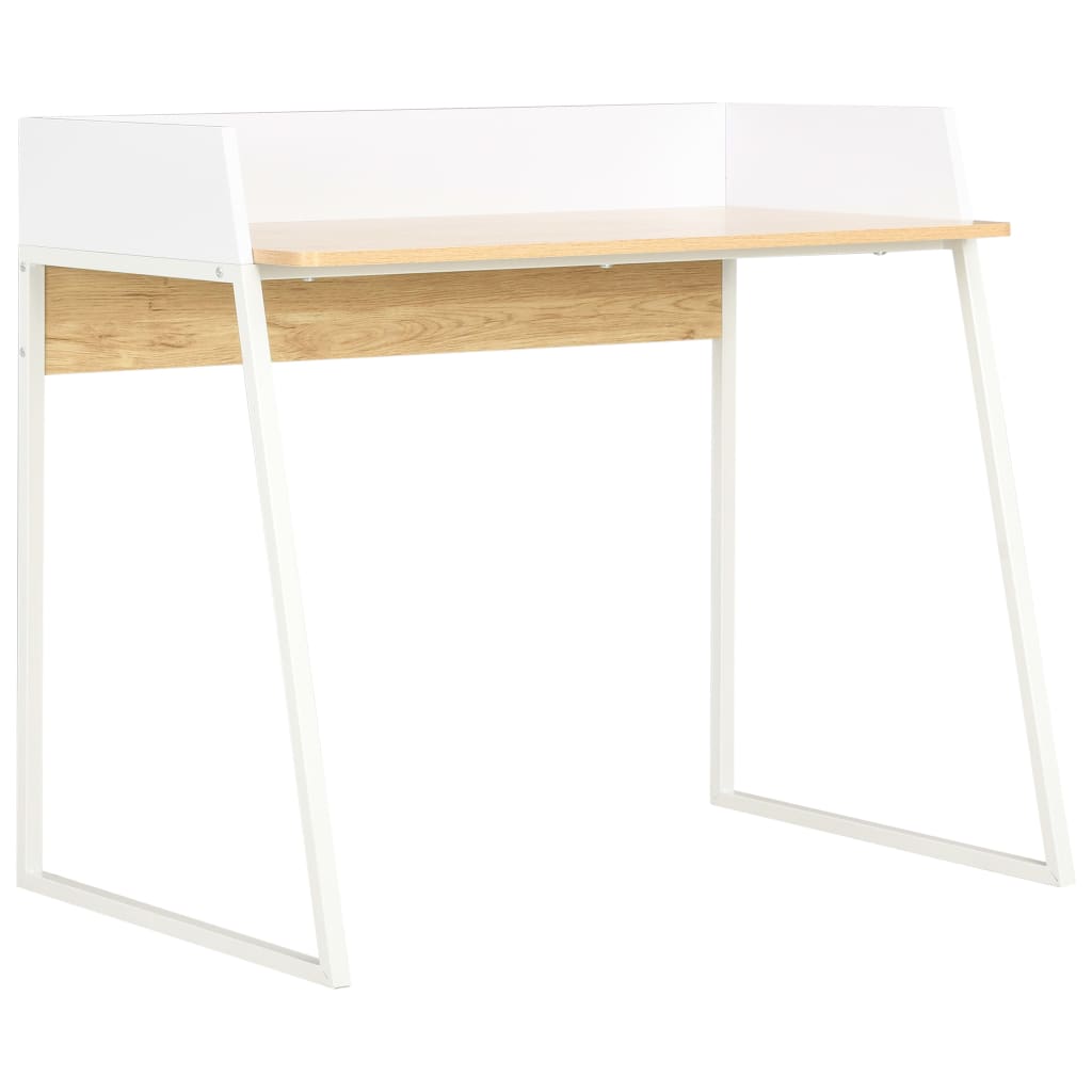 vidaXL fehér és tölgyszínű íróasztal 90 x 60 x 88 cm