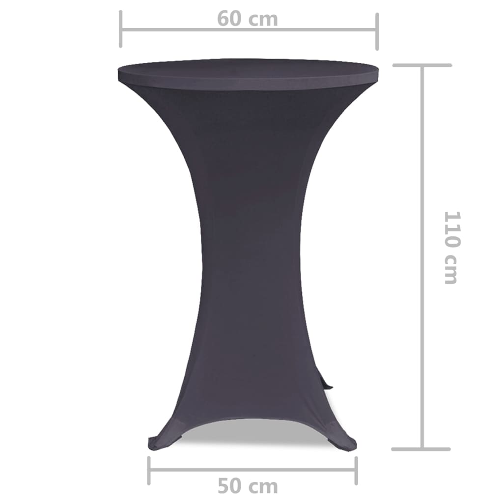 vidaXL 2 db antracitszürke nyújtható asztalterítő 60 cm