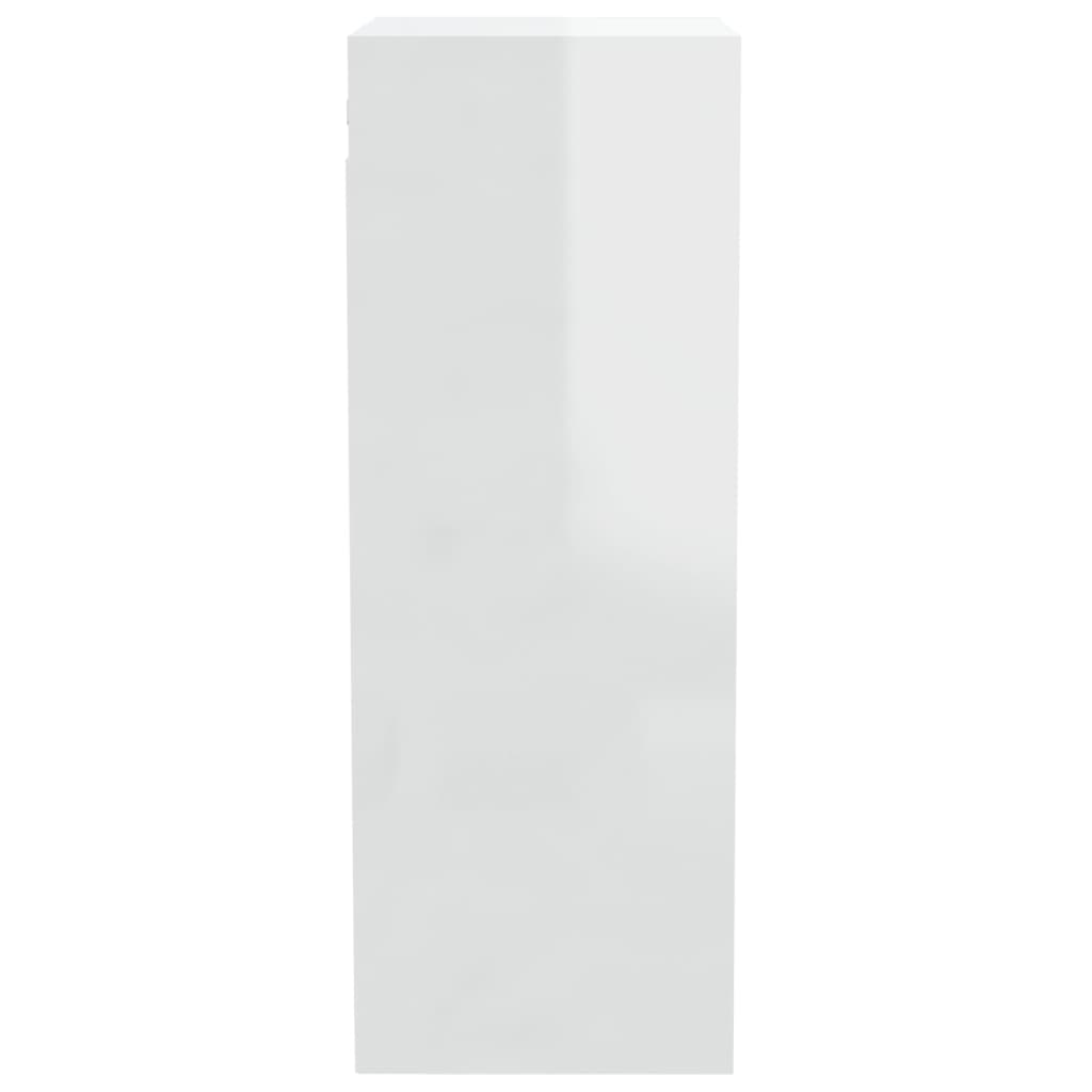 vidaXL magasfényű fehér szerelt fa faliszekrény 34,5 x 32,5 x 90 cm