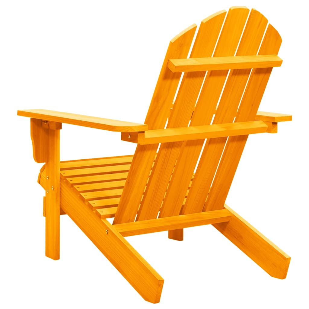 vidaXL narancssárga tömör fenyőfa kerti Adirondack szék