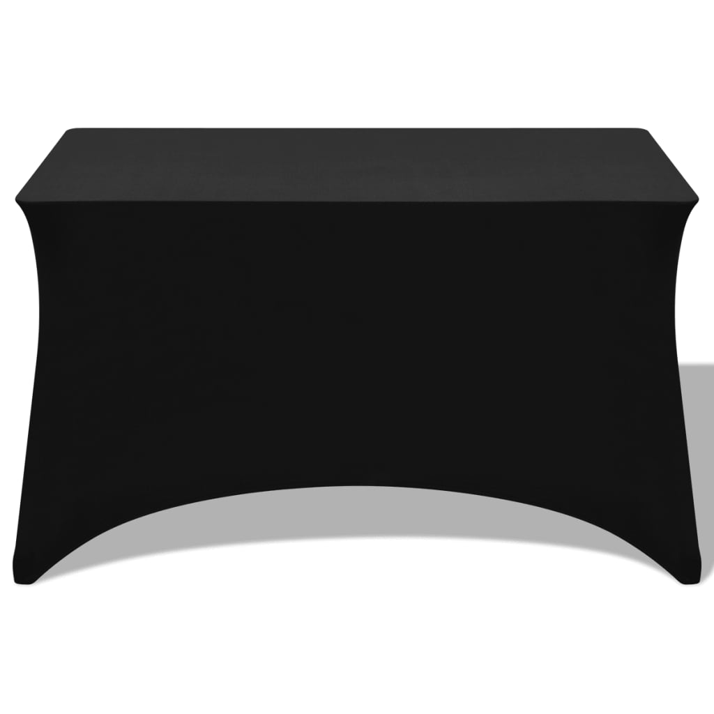 vidaXL Sztreccs asztal védőhuzat 2 db 243x76x74 cm fekete