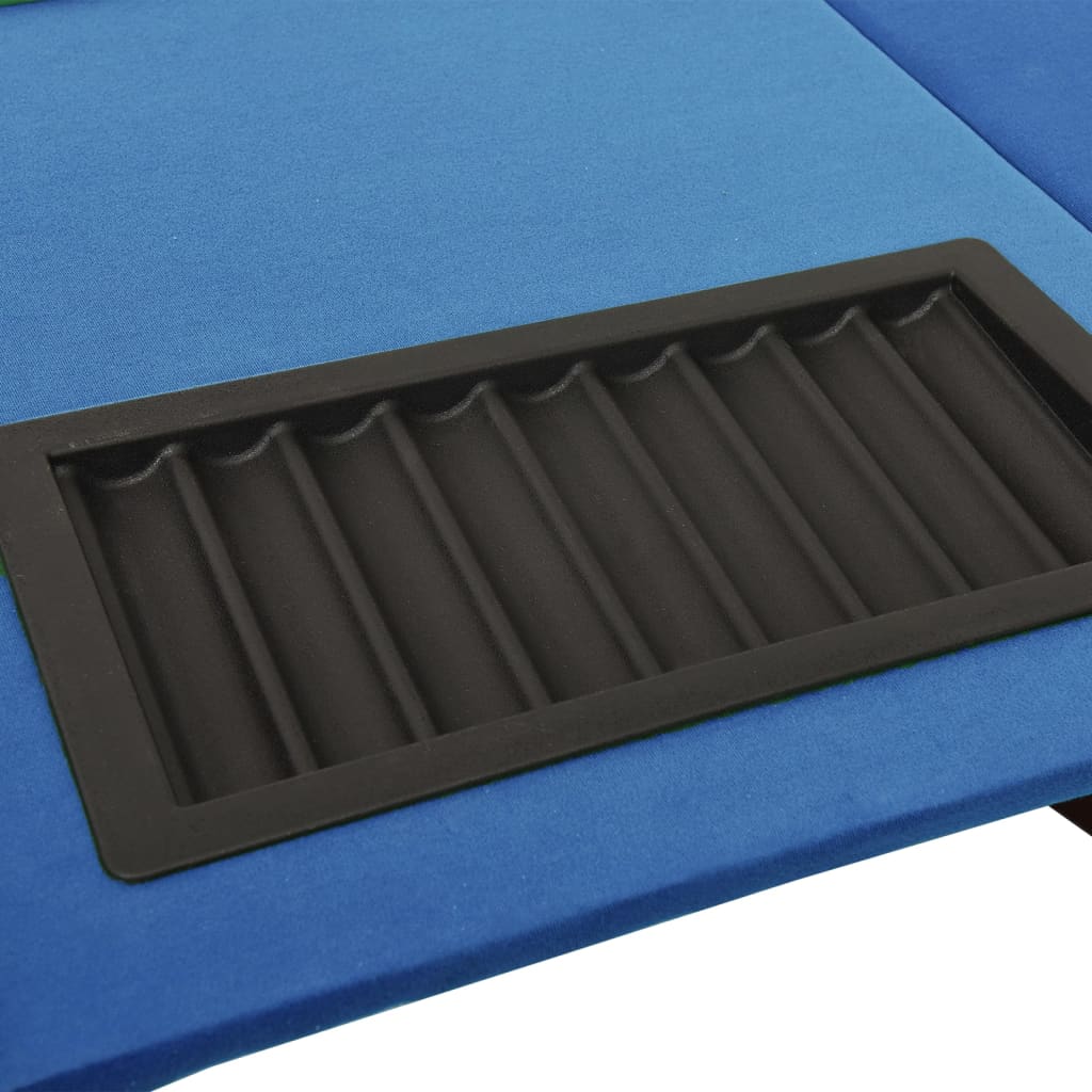 vidaXL 10-személyes kék pókerasztal zsetontálcával 160 x 80 x 75 cm