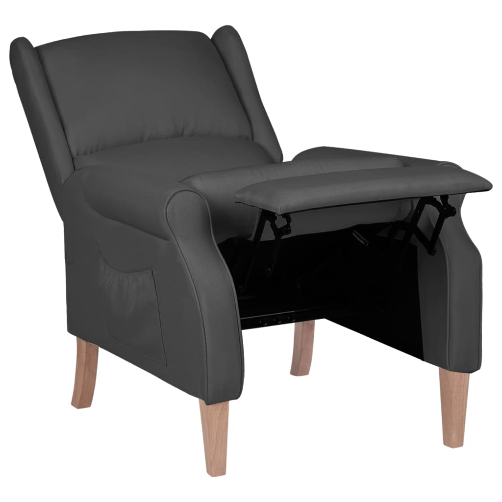 vidaXL sötétszürke szövet dönthető szék