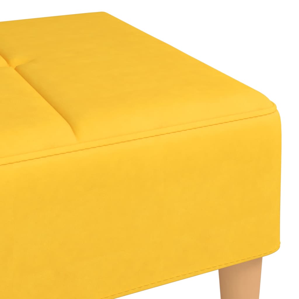 vidaXL sárga szövet lábzsámoly 78 x 56 x 32 cm