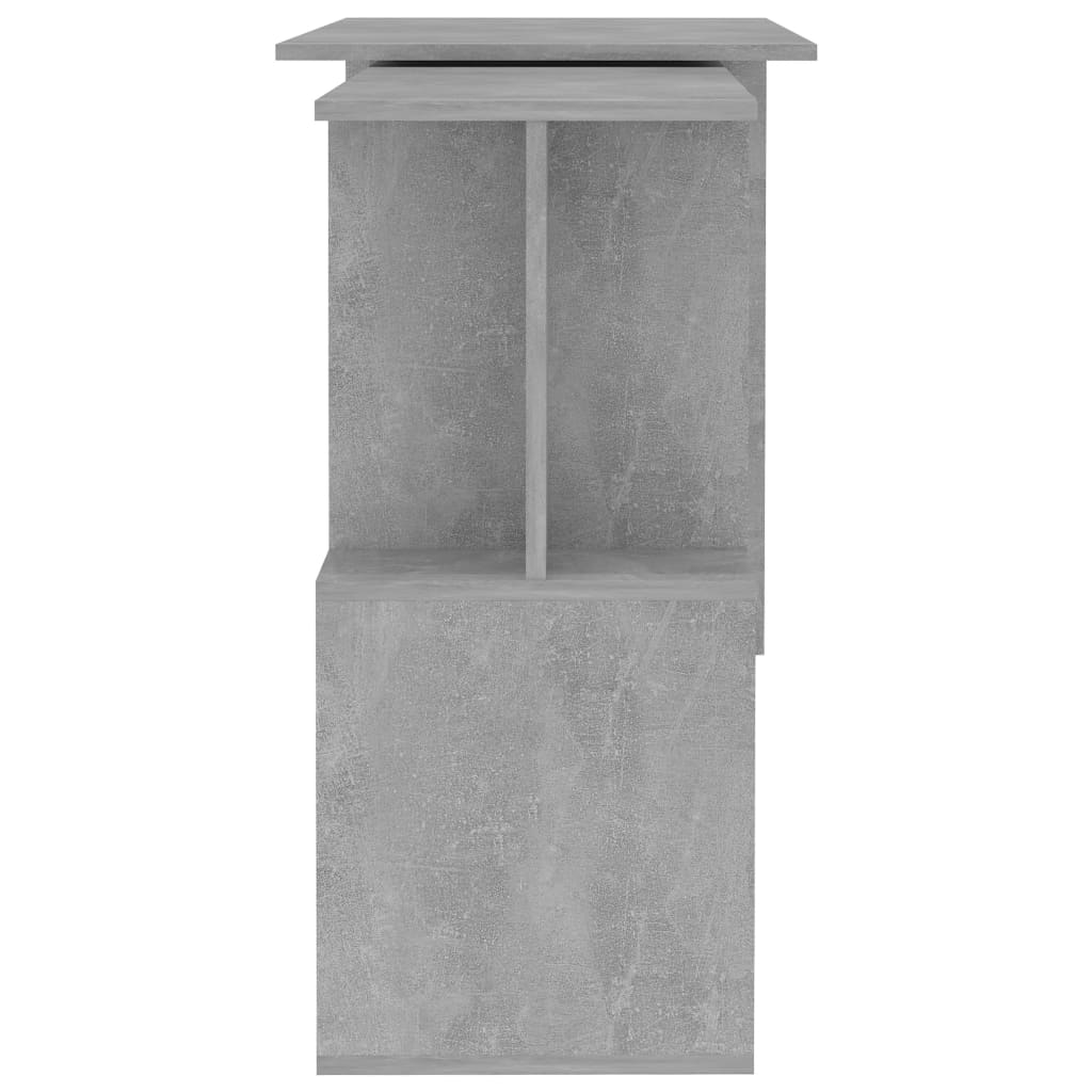 vidaXL betonszürke forgácslap sarokasztal 200 x 50 x 76 cm