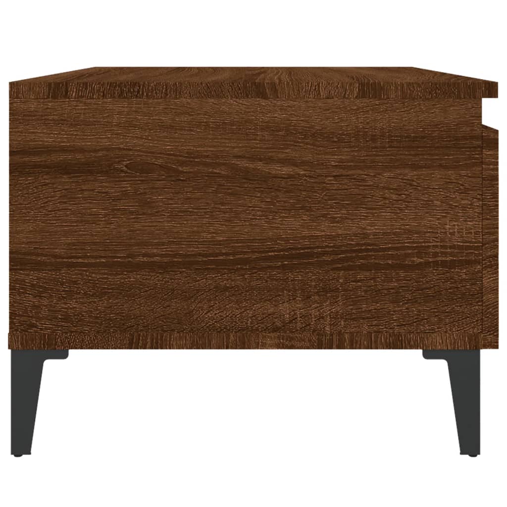 vidaXL 2 db barna tölgyszínű szerelt fa kisasztal 50 x 46 x 35 cm