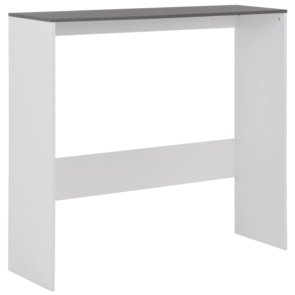 vidaXL fehér és szürke bárasztal 2 asztallappal 130 x 40 x 120 cm