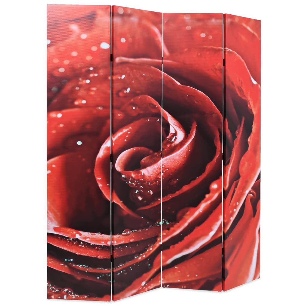 vidaXL piros rózsa mintás paraván 160 x 170 cm