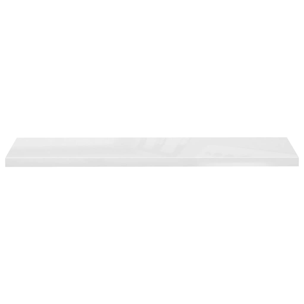 vidaXL 4 db magasfényű fehér MDF lebegő fali polc 120 x 23,5 x 3,8 cm