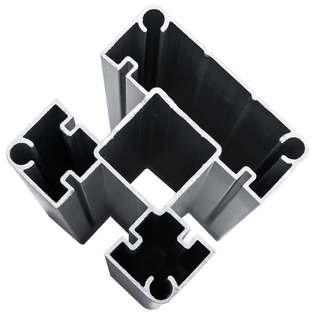 vidaXL 2 négyszögletes és 1 ferde barna WPC kerítéselem 446 x 186 cm