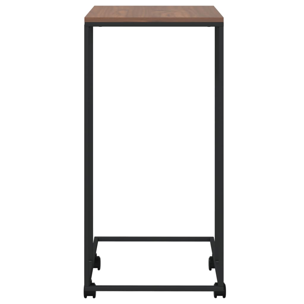 vidaXL fekete szerelt fa kisasztal kerekekkel 40 x 30 x 63,5 cm