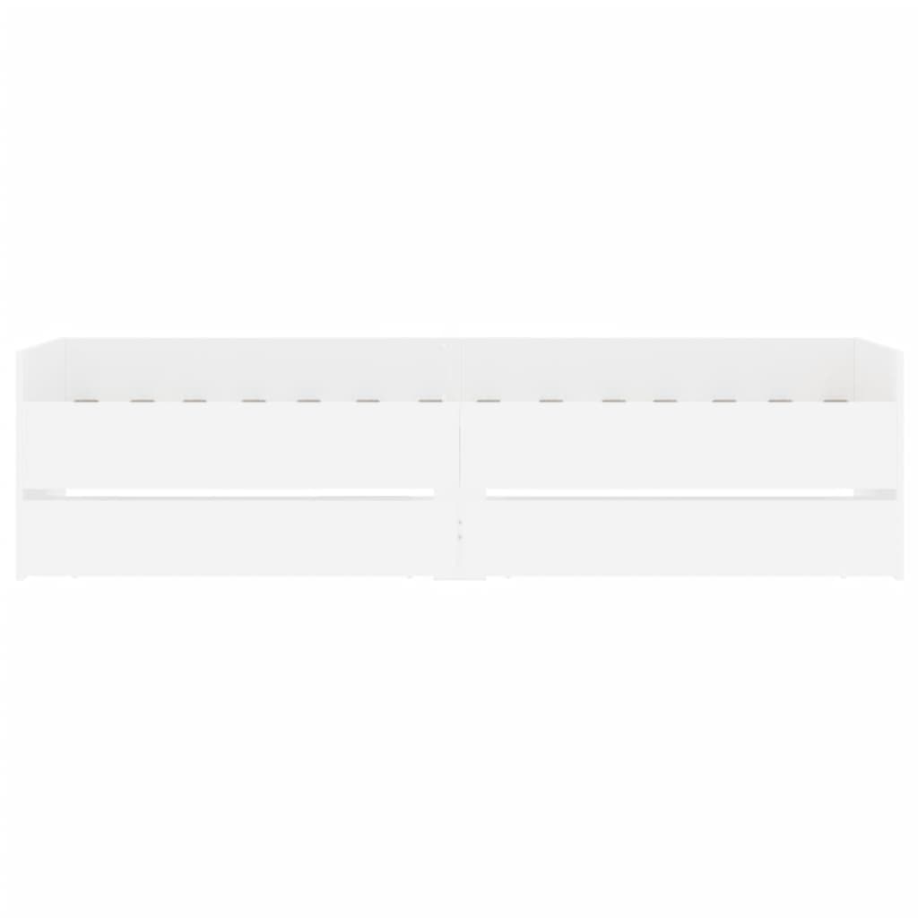 vidaXL fehér kicsi egyszemélyes ágykeret fiókokkal 75 x 190 cm