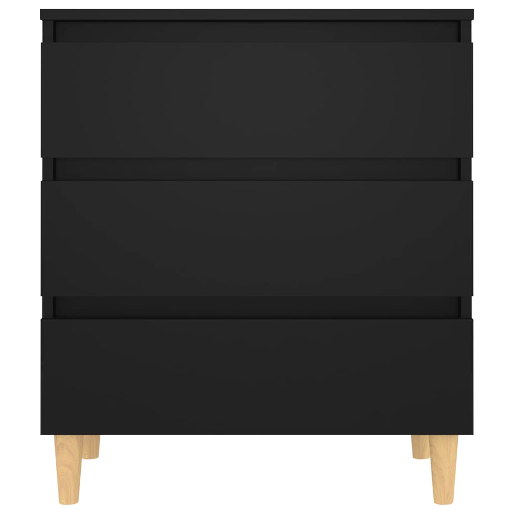 vidaXL fekete forgácslap tálalószekrény 60 x 35 x 69 cm