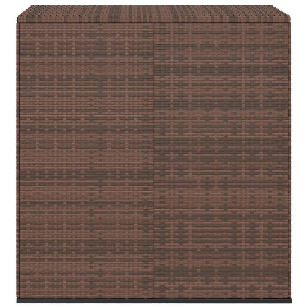 vidaXL barna polyrattan kerti párnatartó doboz 100 x 49 x 103,5 cm