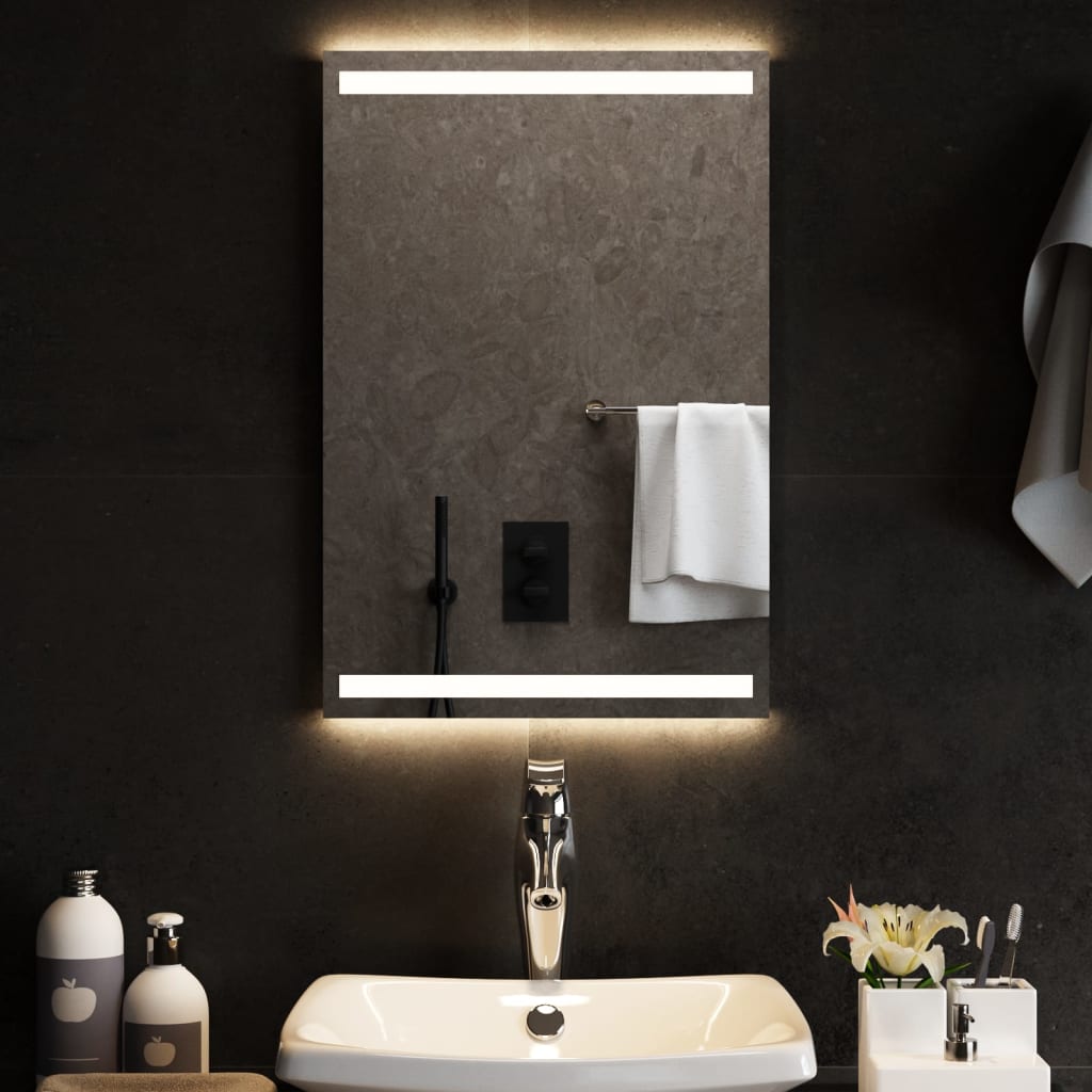 vidaXL LED-es fürdőszobatükör 40x60 cm