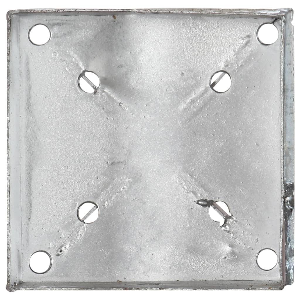 vidaXL 6 db ezüstszínű horganyzott acél kerítéstüske 14 x 14 x 91 cm
