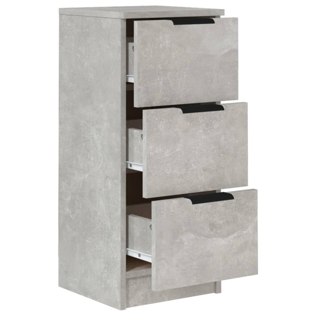 vidaXL betonszürke szerelt fa tálalóasztal 30 x 30 x 70 cm