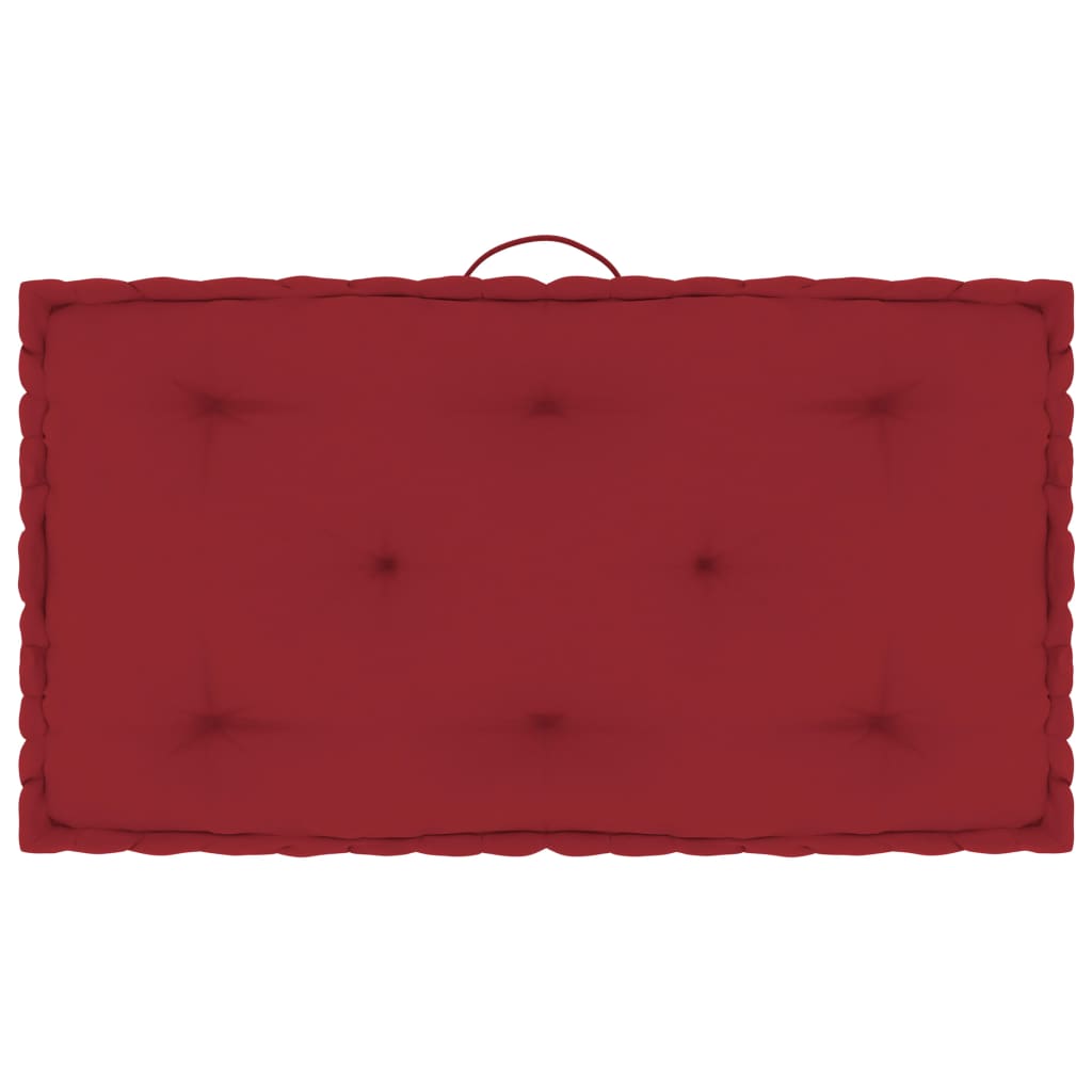 vidaXL 7 db burgundi vörös pamut raklapbútor-padlópárna
