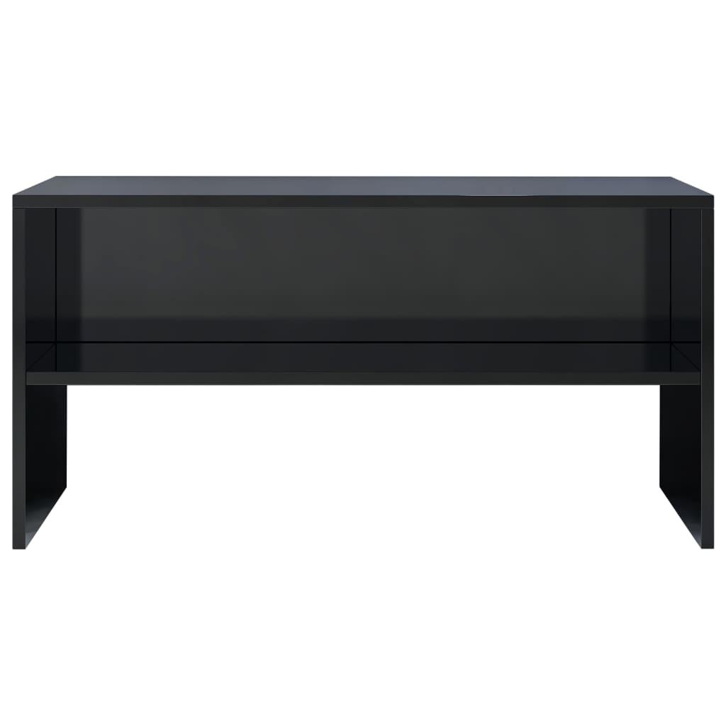 vidaXL magasfényű fekete forgácslap TV-szekrény 80 x 40 x 40 cm