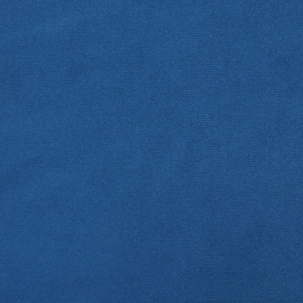 vidaXL kék bársony pihenőfotel lábtartóval
