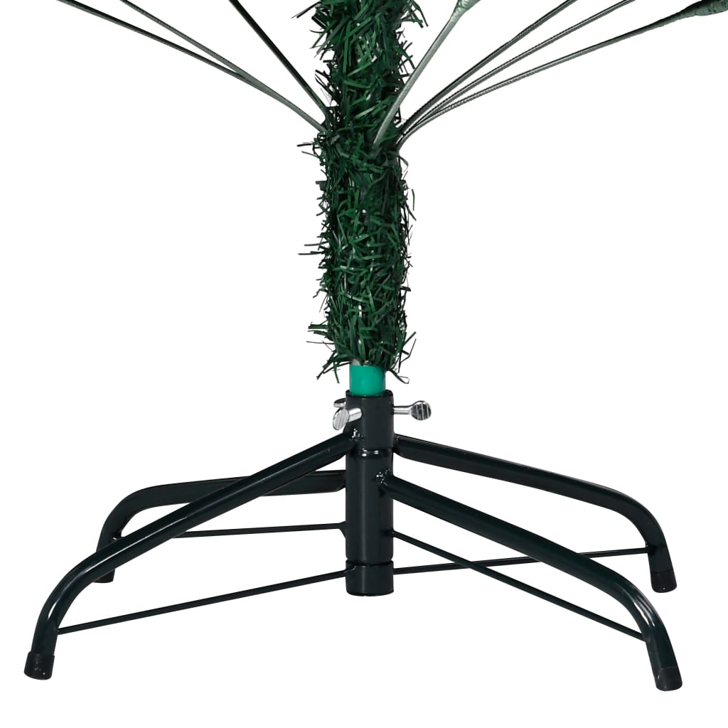 vidaXL zöld PVC megvilágított műkarácsonyfa gömb szettel 120 cm