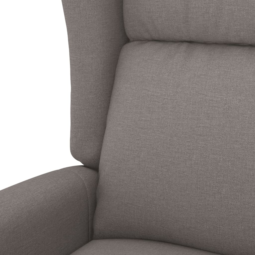 vidaXL tópszínű szövet magas háttámlájú elektromos dönthető fotel