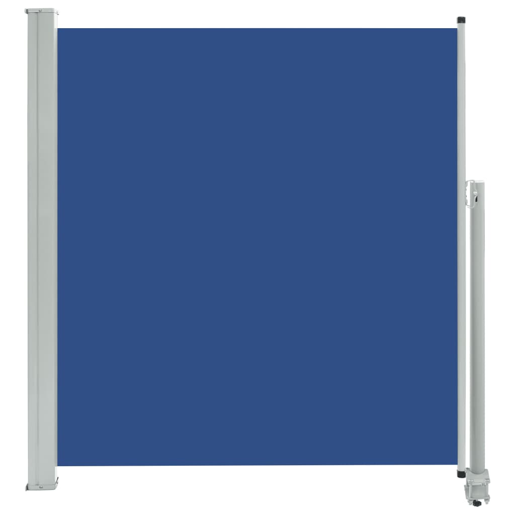 vidaXL kék behúzható oldalsó teraszi napellenző 140 x 300 cm