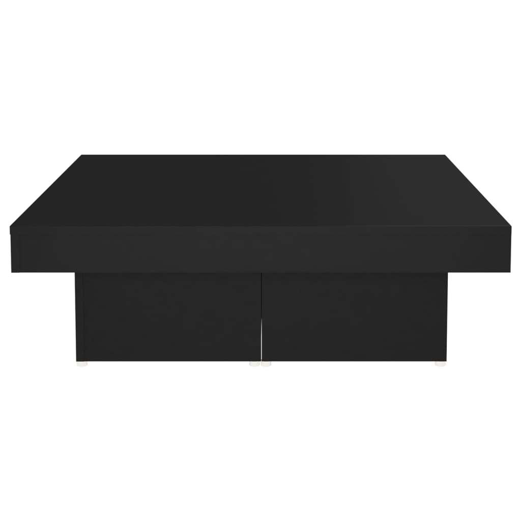 vidaXL fekete forgácslap dohányzóasztal 90 x 90 x 28 cm