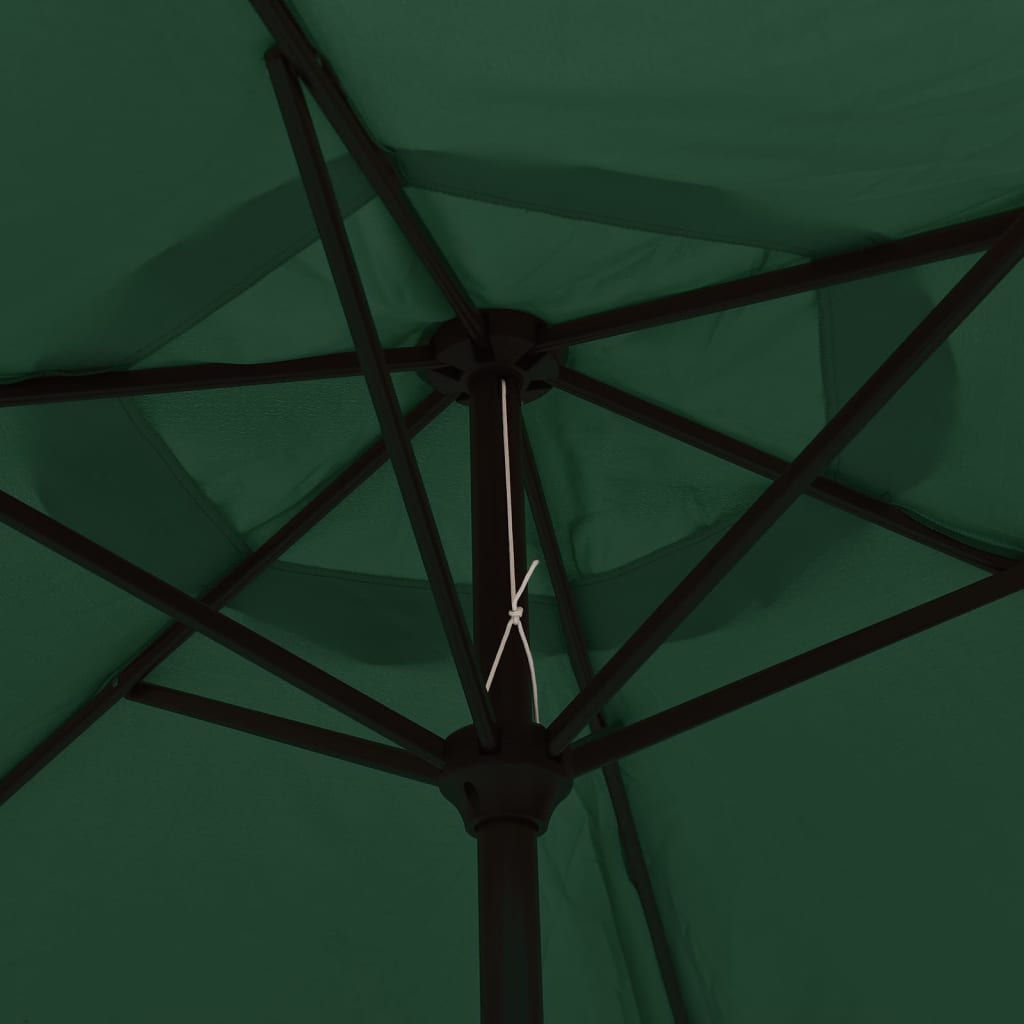 vidaXL 3 m zöld LED konzol napernyő
