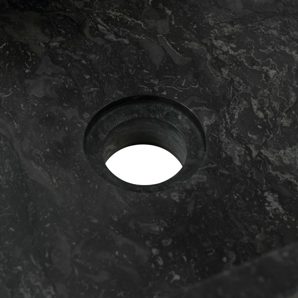 vidaXL tömör tíkfa fürdőszobai pipereszekrény fekete márványmosdókkal