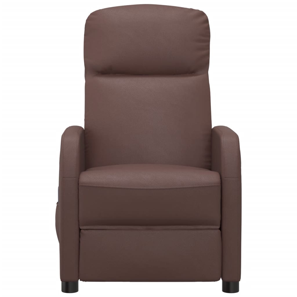 vidaXL barna műbőr dönthető elektromos fotel