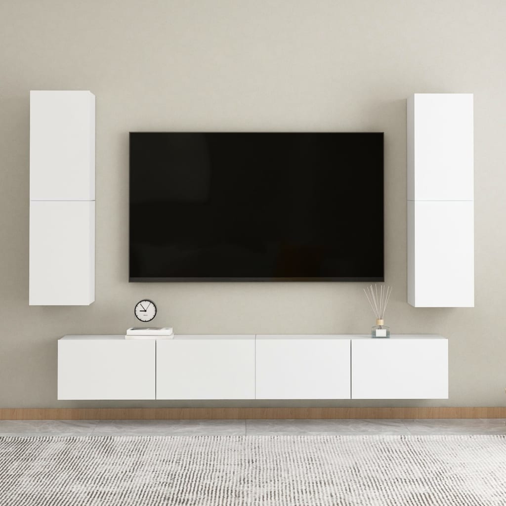 vidaXL 2 db fehér forgácslap TV-szekrény 30,5 x 30 x 110 cm