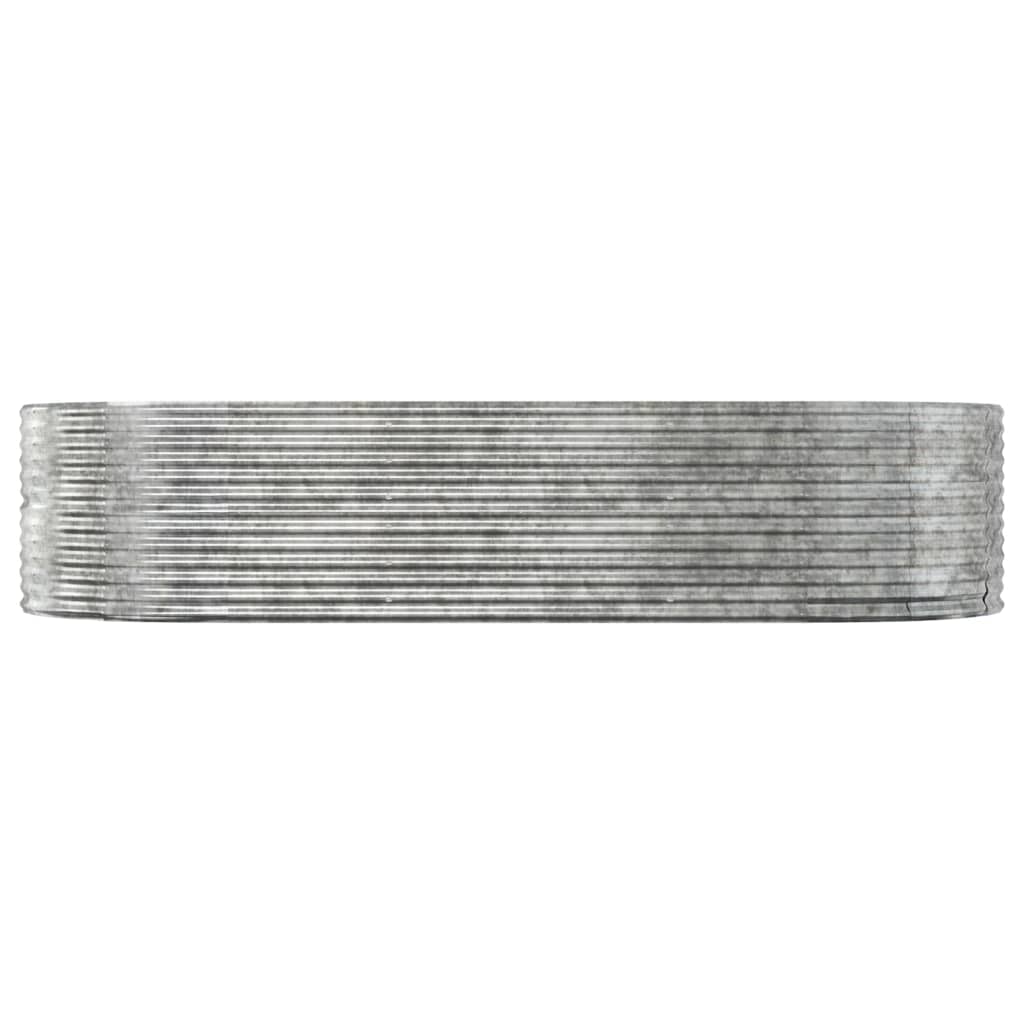 vidaXL ezüstszínű porszórt acél kerti magaságyás 291 x 140 x 68 cm