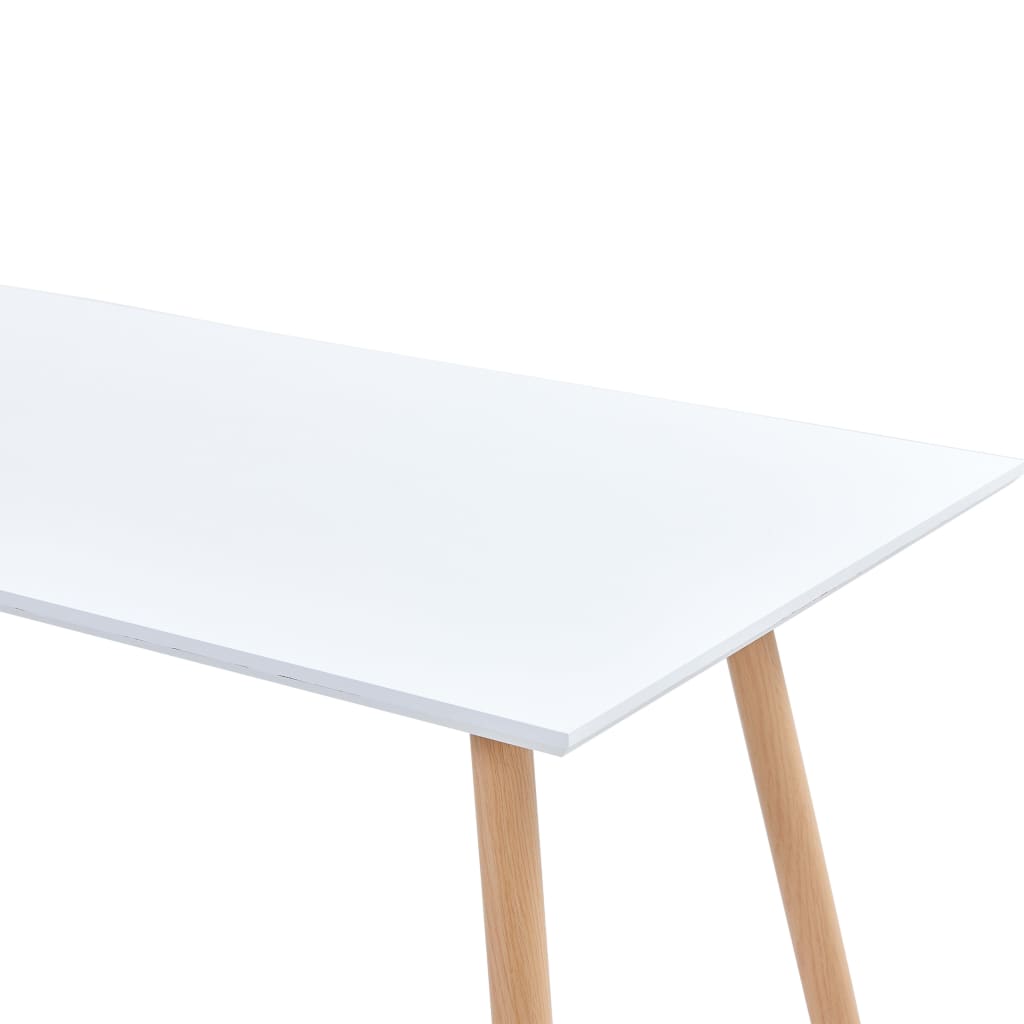 vidaXL tölgyszínű és fehér MDF étkezőasztal 120 x 60 x 74 cm