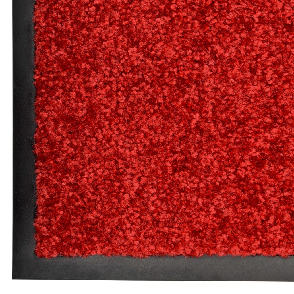 vidaXL piros kimosható lábtörlő 90 x 150 cm
